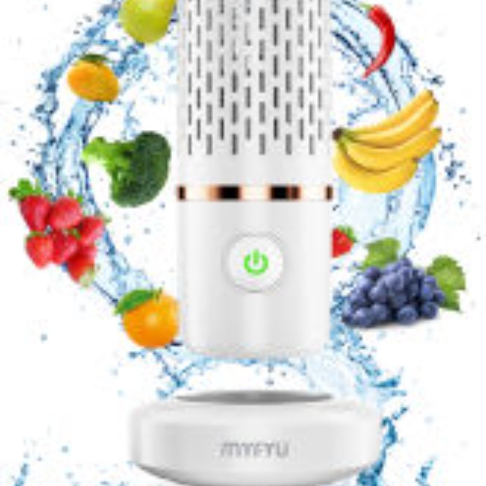 MYFYU PORTABLE FRUIT AND VEGETABLE WASHING MACHINE; USB WIRELESS FOOD PURIFIER W